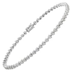 Diamond Tennis Bracelet for Wedding and Engagement '1.00 cttw' in 18K White Gold