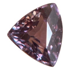 Rare Untreated Colour Change Sapphire 1.21ct Pink Purple Triangle Trillion Gem