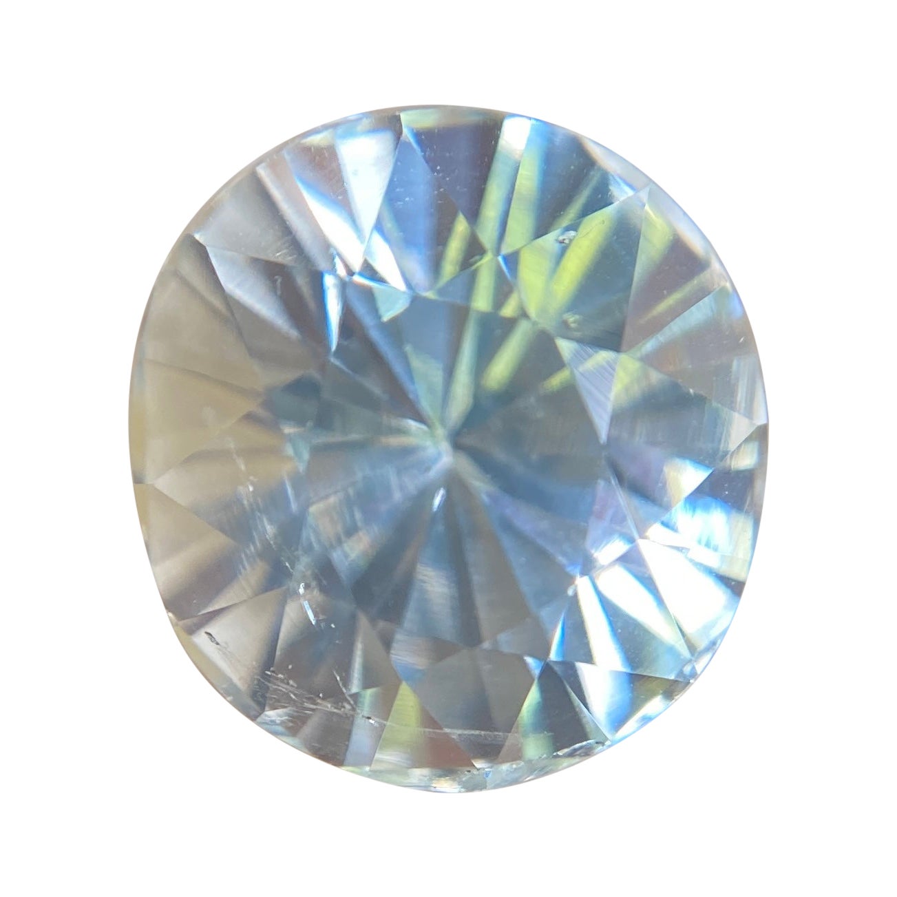 Aigue-marine bleue naturelle de 7,25 carats, pierre précieuse non sertie de taille ovale fantaisie