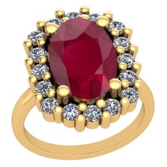 5.08 Carat Ruby Vintage Style Ring Ring 14 Karat Gold