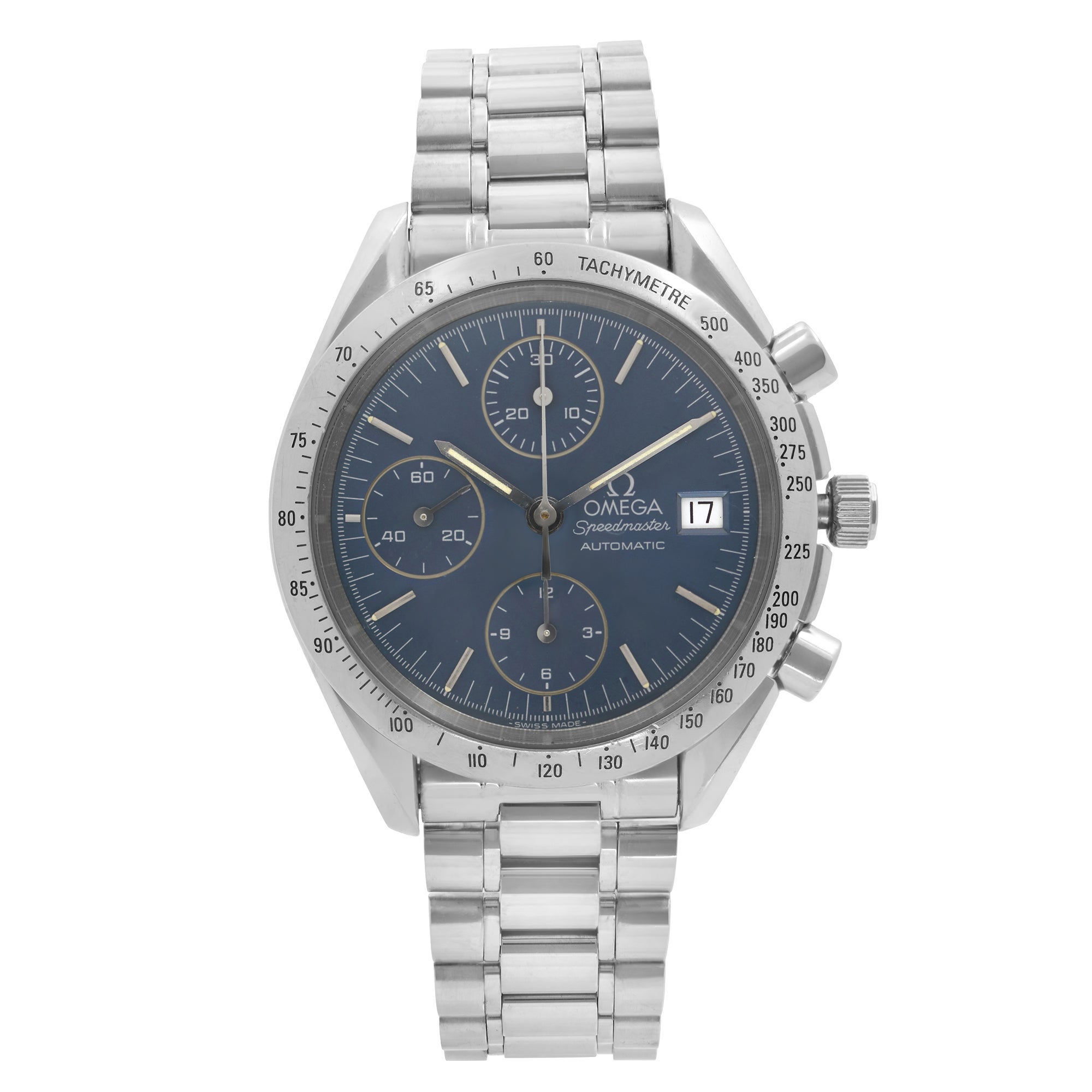 Omega Speedmaster Chronograph Steel Blue Dial Automatic Men's Watch 3511.80.00