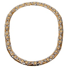 Bvlgari Alveare White Yellow Gold Choker Necklace