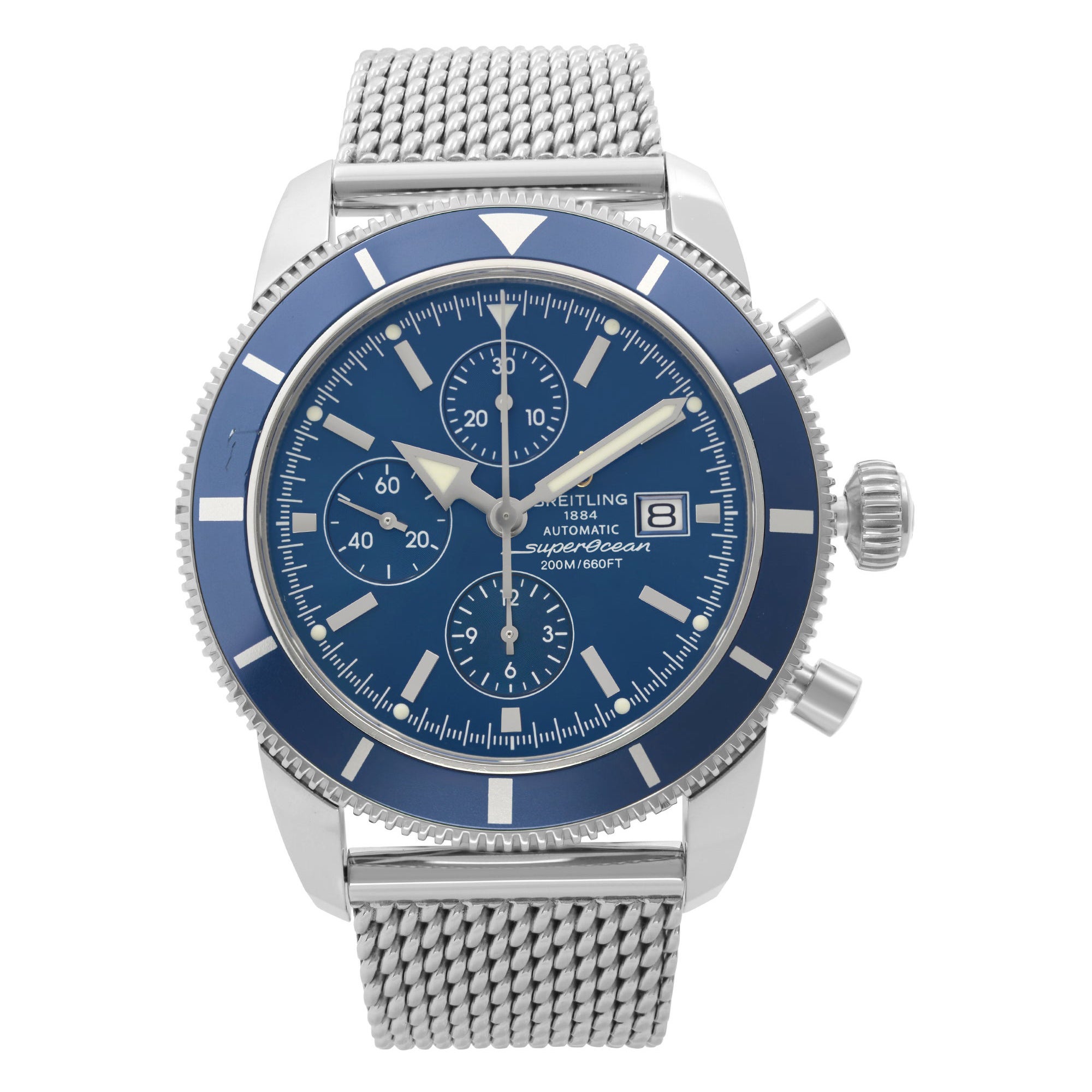 Breitling Superocean Heritage Chronograph Steel Blue Dial Mens Watch A13320
