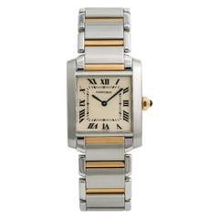 Cartier Tank Francaise 2301 W51007Q4 Womens Quartz Watch 18k Two Tone