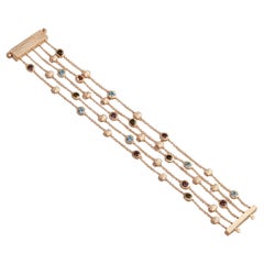 Ammanii Multi-Color Gemstone Bracelet in 18k Gold Vermeil