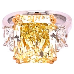 GIA Certified 10.52 Carat Radiant Shape Engagement Ring