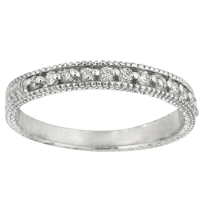 En vente :  Bague à anneau en or blanc 14 carats avec diamants naturels de 0,25 carat G SI
