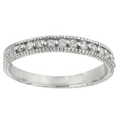 Bague à anneau en or blanc 14 carats avec diamants naturels de 0,25 carat G SI