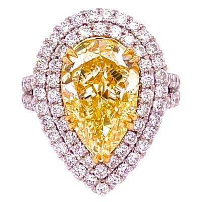 Harry Winston 6.83 carat Pear shaped Diamond Platinum engagement Ring