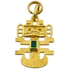 Gold Mayan Motif Charm