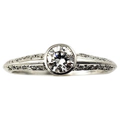 Bague de fiançailles en platine avec diamant de Tiffany & Co