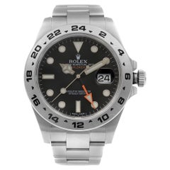 Rolex Explorer II GMT Stainless Steel Black Dial Automatic Mens Watch 216570BKSO