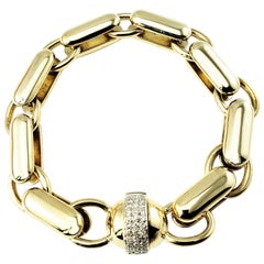 Baraka 14 Karat White Gold and Diamond Link Bracelet
