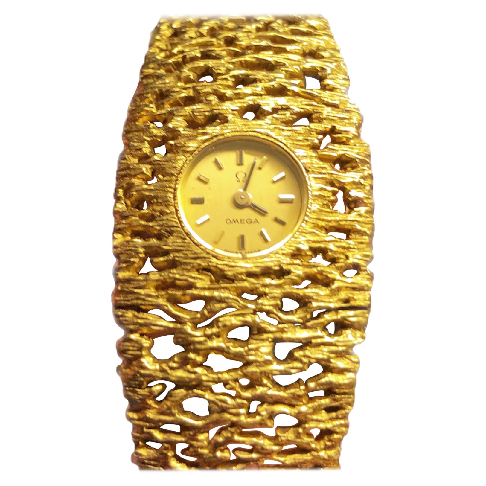 Omega Gilbert Albert Ladies Watch 18 Karat Yellow Gold Vintage