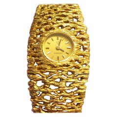 Omega Gilbert Albert Montre vintage en or jaune 18 carats pour femmes