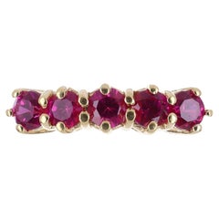 Anillo apilable de rubelita AAA+ de alta moda