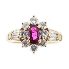 2.06tcw 18K AAA+ Natural Ruby & Diamond Cocktail Ring
