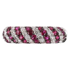 0.90tcw 14K Ruby & Diamond Stacking Ring Band