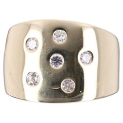 0.50tcw 14K Everyday Diamond Thick Gold Band