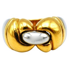 Antique Bulgari Parentesi Yellow Gold Hematite Ring