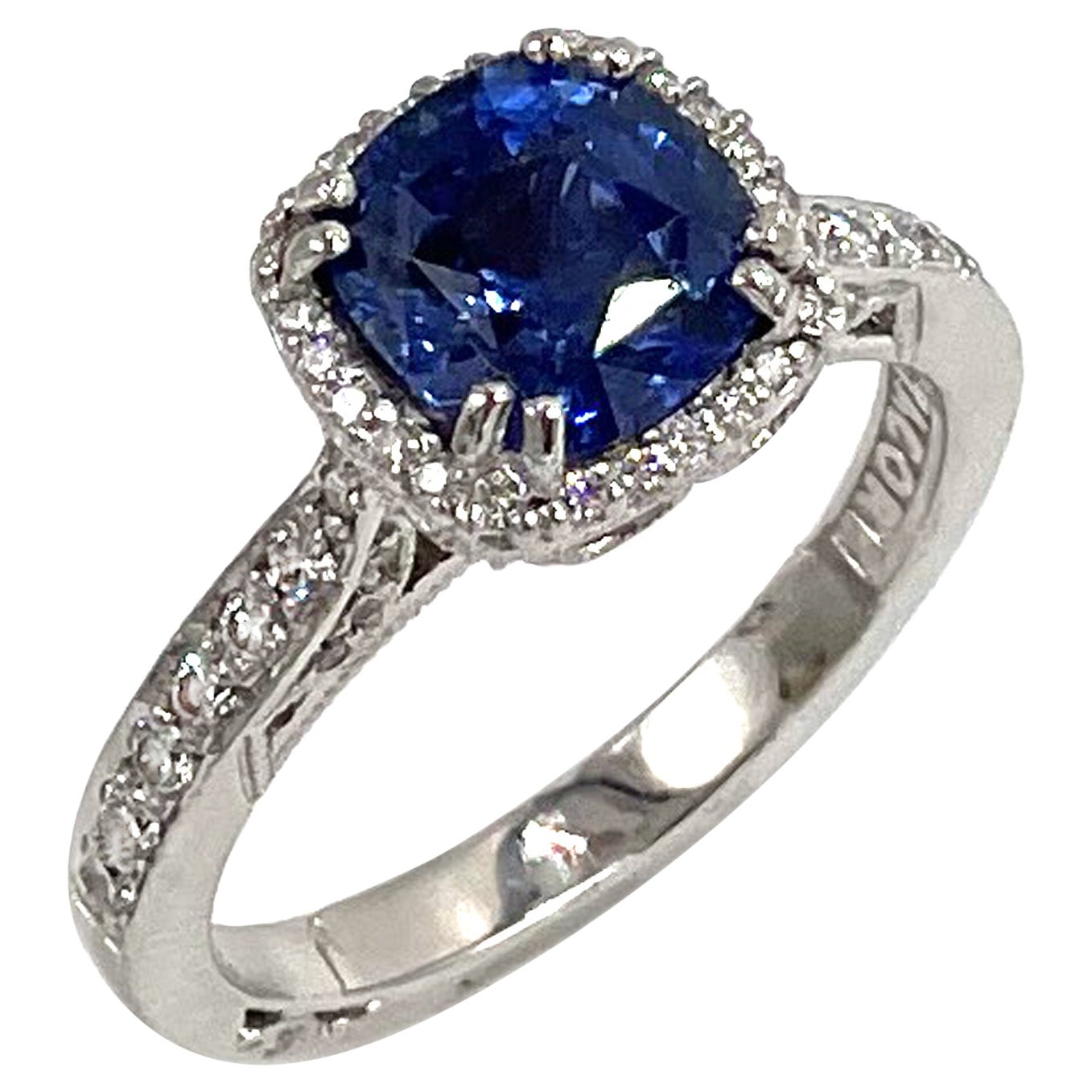 Platinum Tacori Dantela Ring with Sapphire