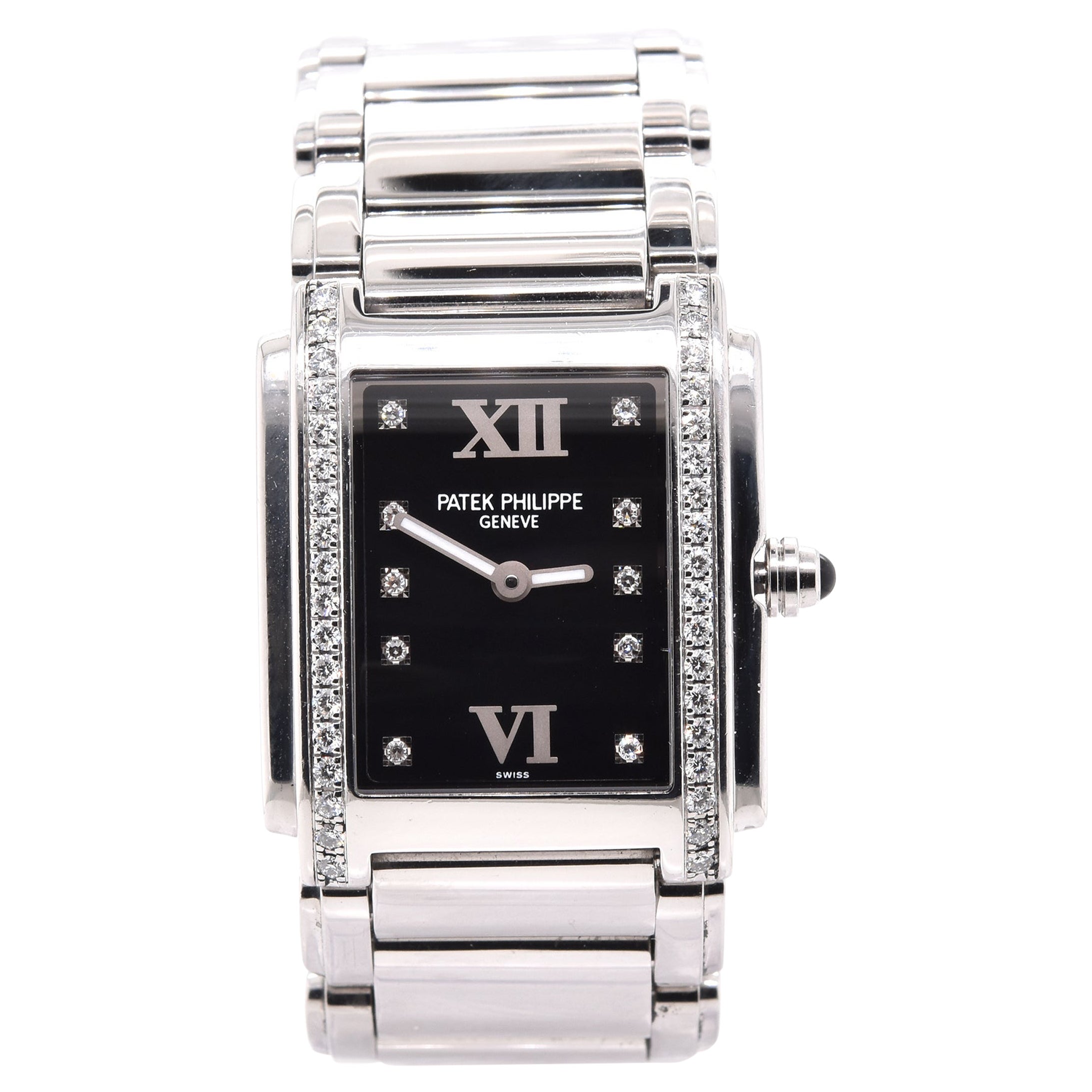 Patek Philippe Stainless Steel Ladies Diamond 24 