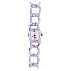 Orologio originale degli anni '70 Alexis Barthelay con movimento a carica manuale e catena in argento