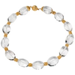 Rock Crystal Gold Necklace