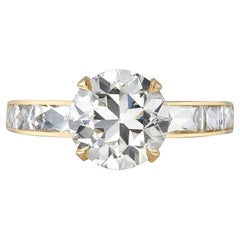 Handcrafted Christina Old European Cut Diamond Ring by Single Stone