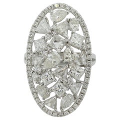 Diamond Multi-Shape Cluster Gold Ring