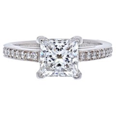 Tiffany & Co. 1::55 Karat Princess Cut Diamant E/Vs1 Verlobungsring