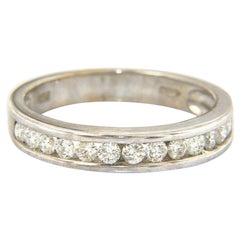 0.50 CTW Diamond Channel Set Wedding Band in 14kt White Gold