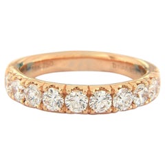 New 1.47ctw Eleven Stone Diamond Wedding Band in 18K Rose Gold