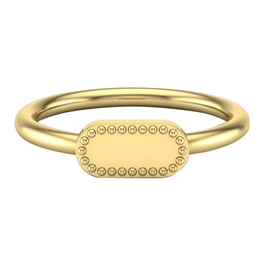 22 Karat Gold Cartouche Ring