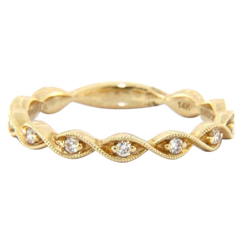 Customizable Diamond Cluster Ring, 14 Karat Yellow Gold Gabriel Bubble ...