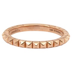 New Gabriel & Co. Pyramid Stud Band Ring in 14K Rose Gold