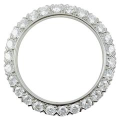 1960s Diamond Platinum Circle Brooch 12