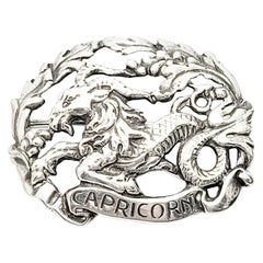 Parenti Sterling Silver Capricorn Pin/Brooch