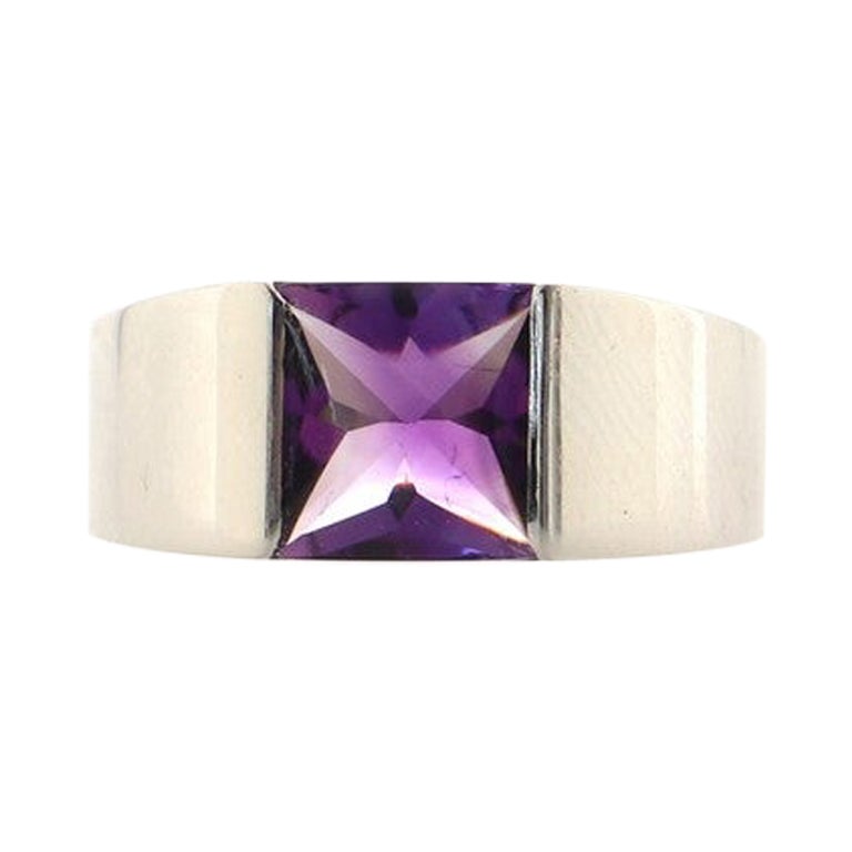 Cartier Cartier Tank Amethyst Ring 18K White Gold Large