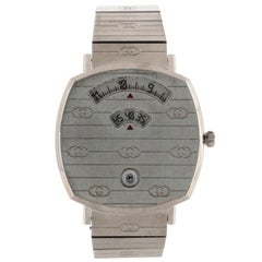 Gucci Grip Date Quartz Watch Stainless Steel 35