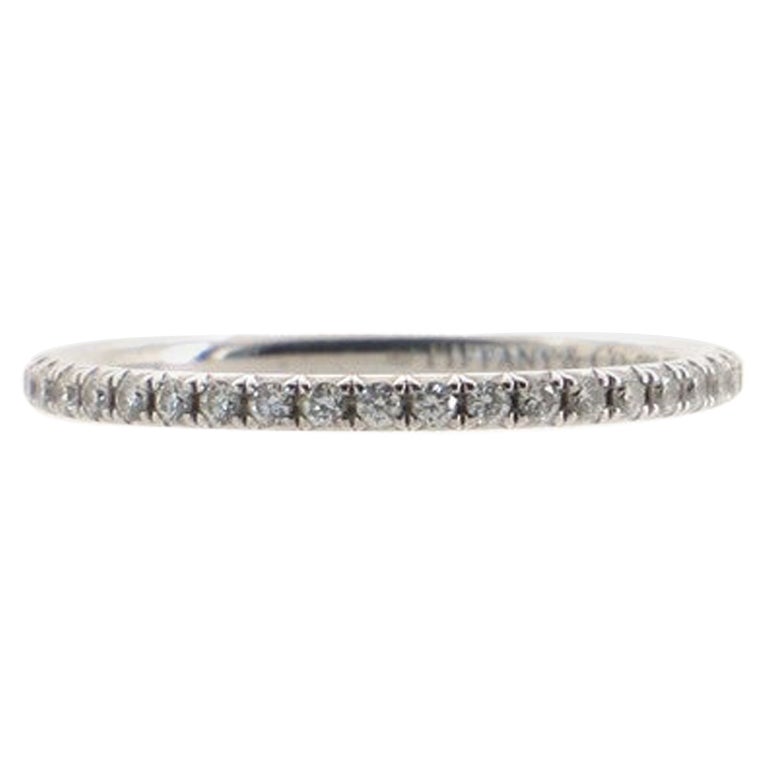 Tiffany & Co. Soleste Full Eternity Band Ring 18K White Gold with Pave Diamonds