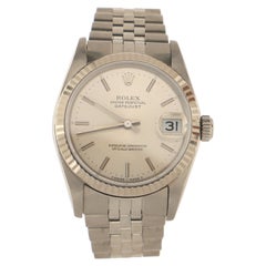 Rolex Oyster Perpetual Datejust Automatic Watch Stainless Steel and White Gold