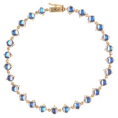 Jean Basse Royal Blue Moonstone Tennis Bracelet