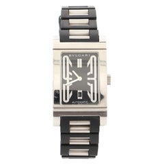 Bvlgari Rettangolo Automatic Watch Stainless Steel and Rubber 25