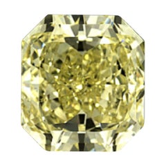 GIA Certified 3.5 Carat Radiant Yellow Diamond