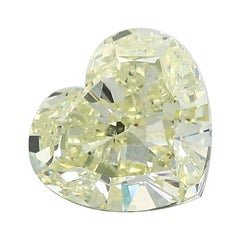 GIA Certified 3.01 Carat Heart Shaped Fancy Yellow Diamond