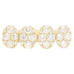 Anneau en or jaune massif 14 carats avec diamants naturels de 1,20 carat