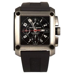 Baume & Mercier Hampton Square XXL Chronograph Uhr aus Edelstahl