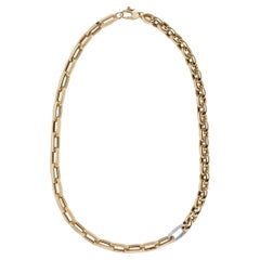 Octavia Link Chain Necklace with Diamond Clasp by Selin Kent