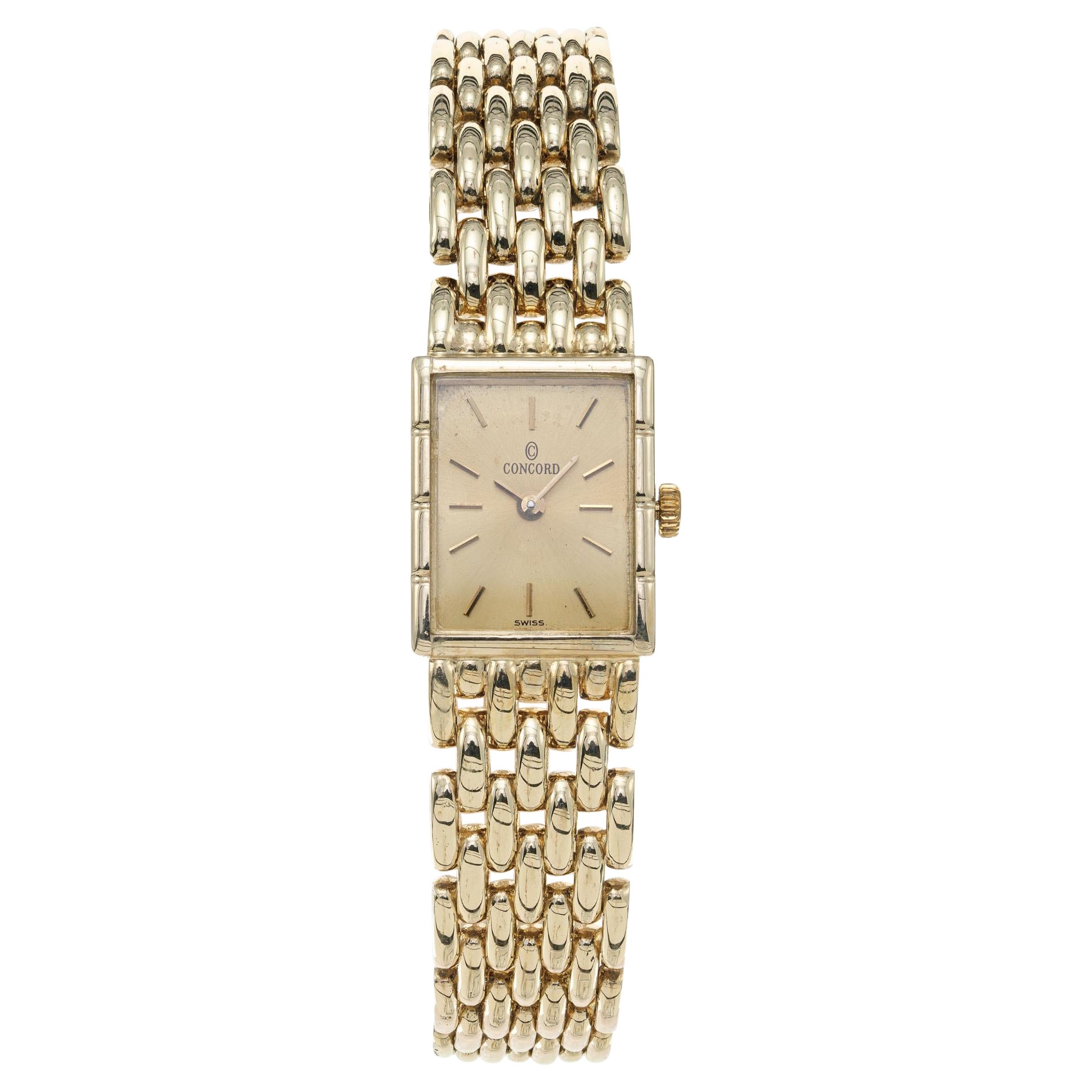 Concord Yellow Gold Ladies Seven Row Panther Wristwatch